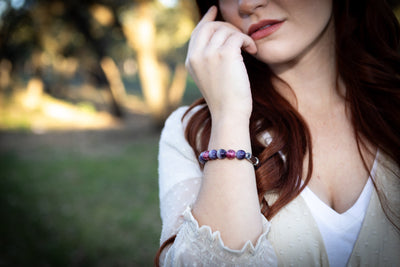 healing bracelet cremation ash fur amethyst 2